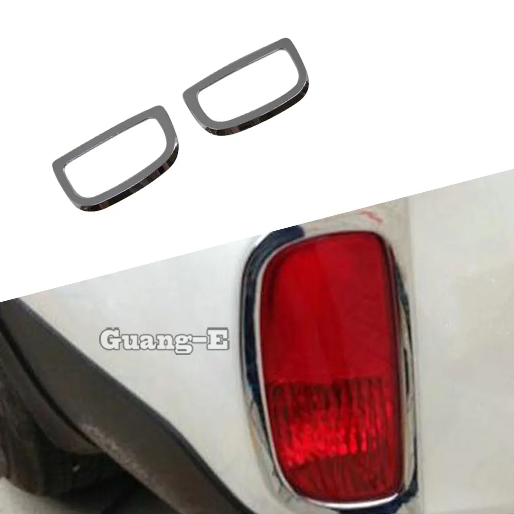 For Kia Sorento 2013 2014 Car Body ABS Chrome Stick Cover Trim Back Tail Rear Fog Light Lamp Frame Stick Parts Eyebrow 2PCs