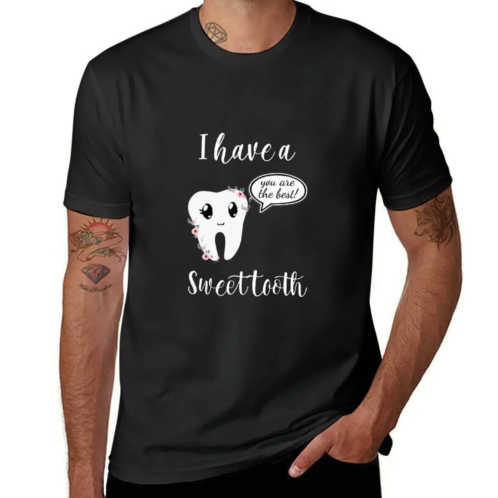 Футболка Sweettooth Dental Design милая одежда летние футболки для мужчин