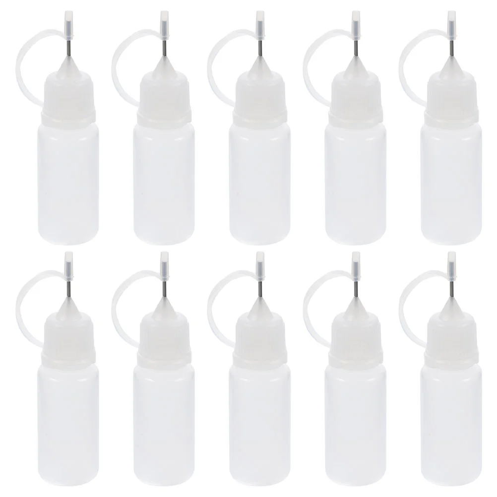 

30 Pcs Bottled Bicycle Bottles Needle Tip Squeeze Glue Applicator Fine Small Dispenser Stainless Steel