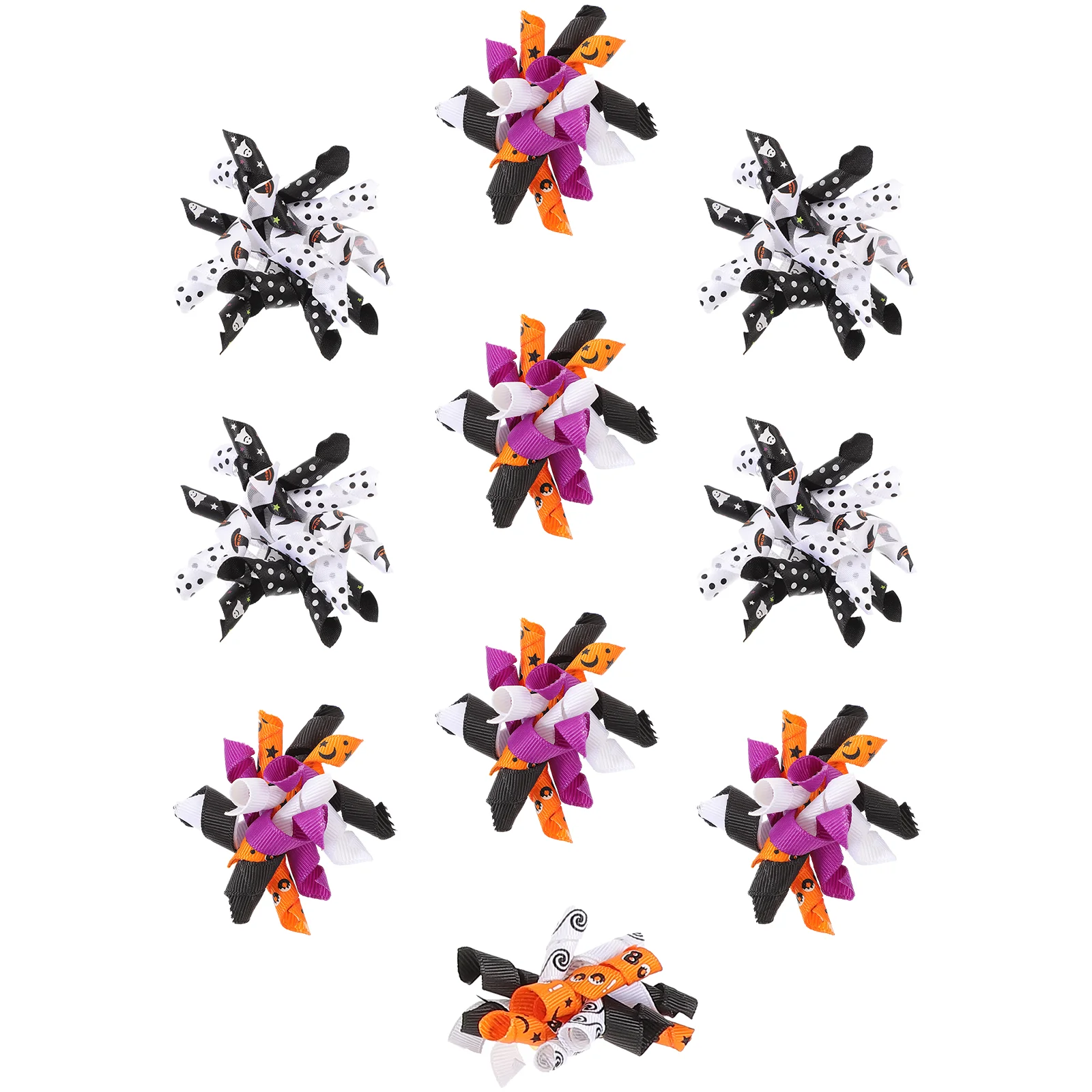 

10pcs Halloween Dog Hair Bows With Rubber Bands Puppy Costume Headdress