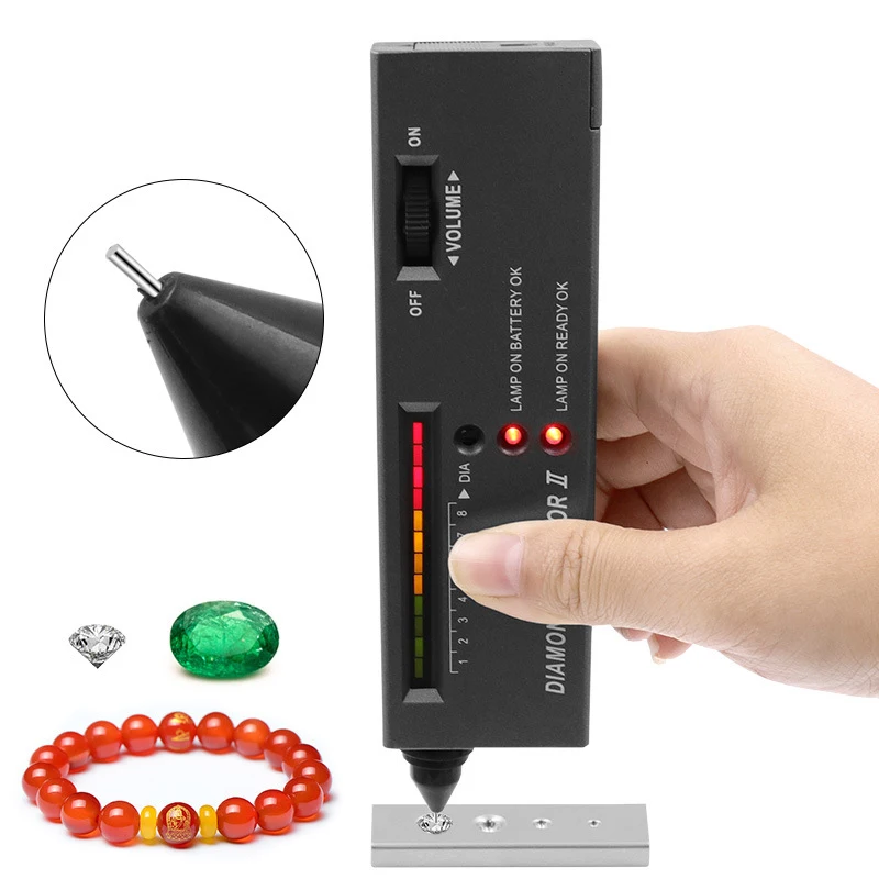 

Diamond Gems Tester Professional Pen Portable Gemstone Selector Tool LED Identifying Hardness Jewelry Diamonds Test Tools