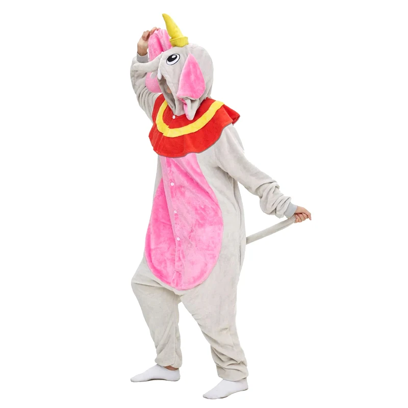 Женские пижамы-боди с рисунком кигуруми боди для взрослых слона аниме цельная