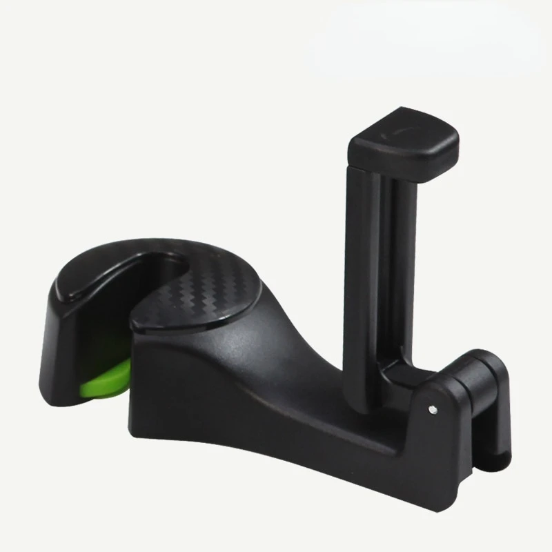 

Back Hook 2 in 1 Car Headrest Hook with Phone Holder Seat Back Hanger for Bag Handbag Purse Grocery Cloth Foldble Clips