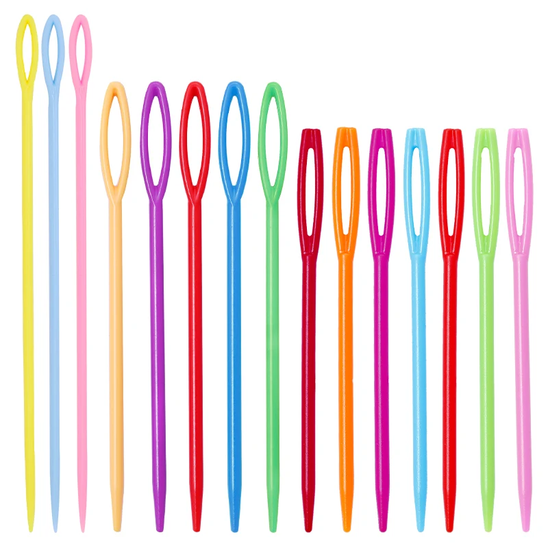 

MIUSIE DIY TOOL 20Pcs 7/9/15cm Large Eye Plastic Needles Wool Weaving Needles Yarn Needles Knitting Needles Hand Sewing Tools
