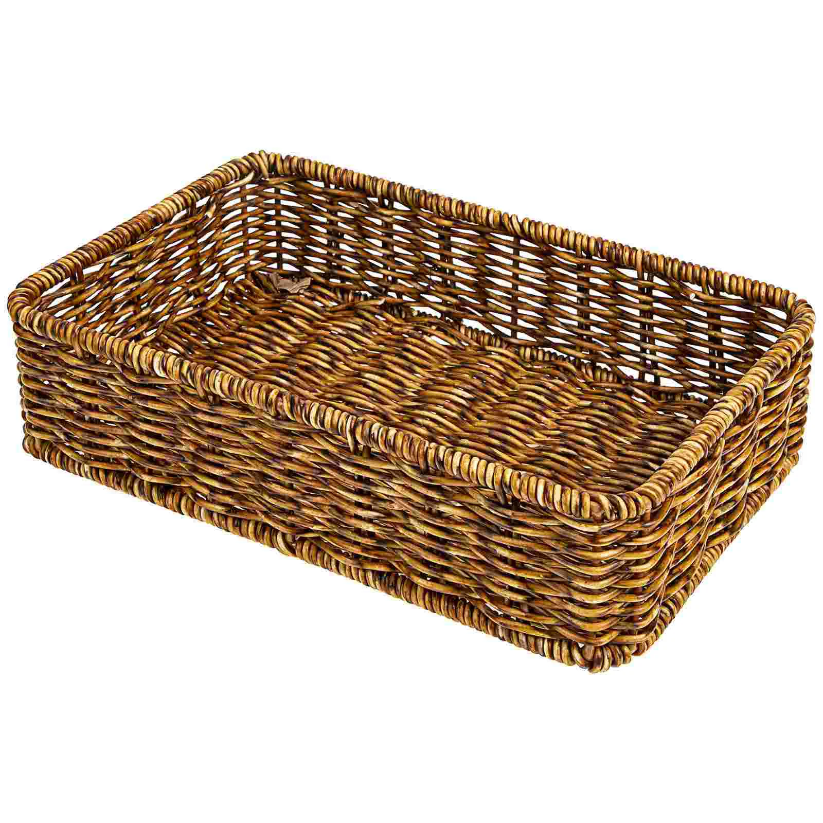 

Basket Bread Rattan Serving Storage Bowl Wicker Woven Tray Proofing Box Seagrass Housewarming Gift Platter Snacks Baskets Desk