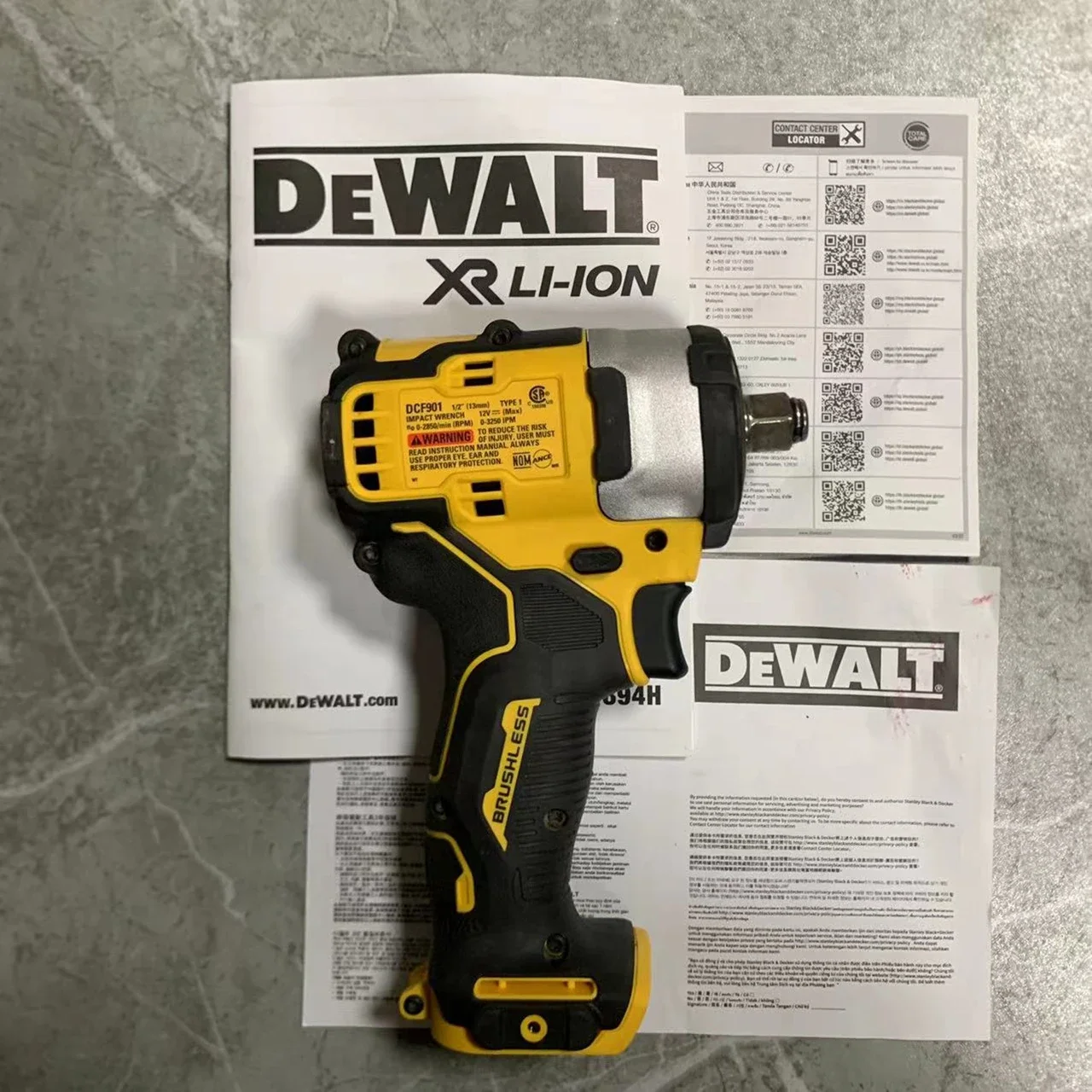 DeWALT DCF901B 12 В Макс XTREME 1/2 дюйма бесщеточный беспроводной гайковерт-неизолированный