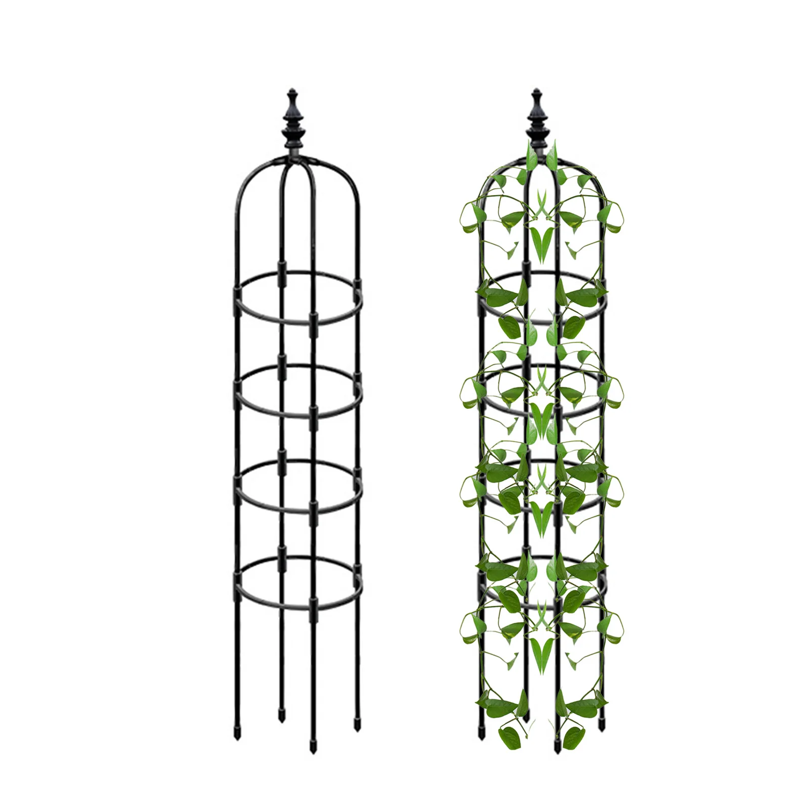 

Garden Obelisk Trellis Plant Support Tower Stand For Flower Vine Frame Trellis Vines Floral Weather-Proof Garden Trellis Decor