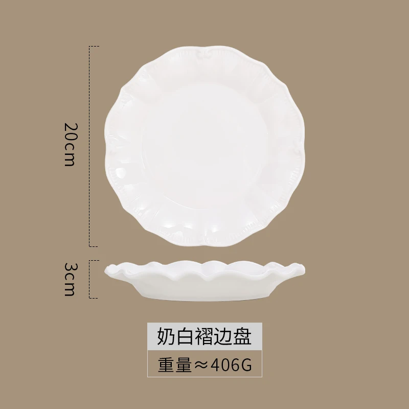 

Tableware Dishes for Serving Anti-slip Tray Serving Utensils Breakfast Table Plates Plate Sets Dinnerware Dish Ceramic Kitchen