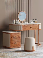 postmodern ebony italian light luxury dresser stool simple nordic all solid wood dressing table bedroom furniture combination