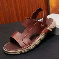 yiger men%e2%80%99s cow leather sandals light elasticity comfortable summer 2022 the new open toe breathable slippers factory wholesale