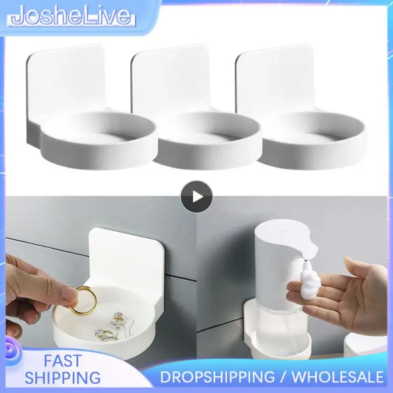 

Punch-free Bathroom Rack Bottle Holder Facial Cleanser Abs Material Multi-functional Toothbrush Cup Rack Wall-mounted