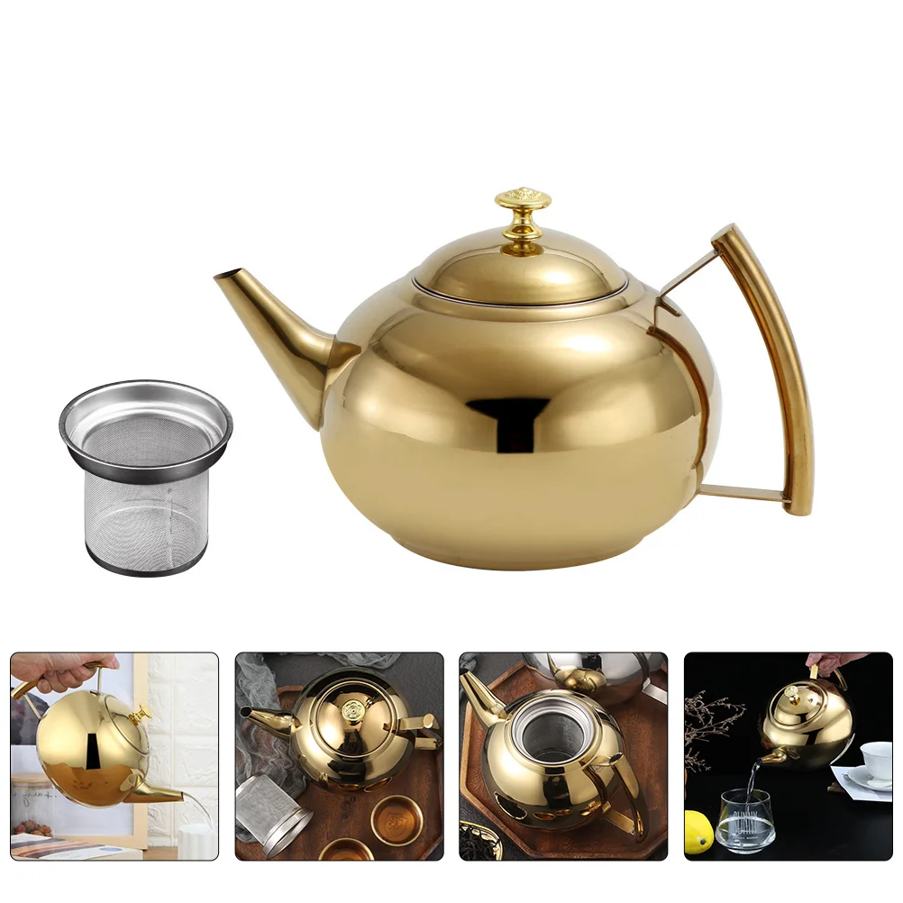 

Kettle Tea Teapot Pot Stainless Steel Coffee Stovetop Watercampinginfuser Kitchen Whistling Loose Strainerstove Japanese Filter