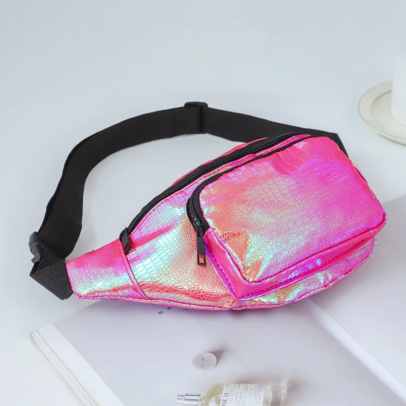 Fashion gradient men's chest bag casual simple laser crossbody bag waterproof multi-functional chest bag