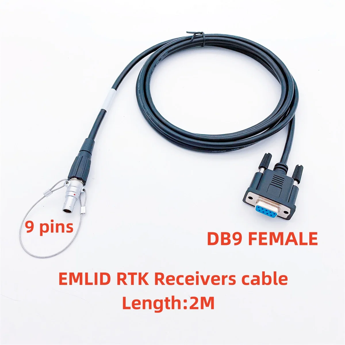 Кабель RS232 Подходит для EMLID GNSS RTK Совместим с кабелем Reach RS3/RS2/RS2+/RS/RS+ длиной 2 м DB9
