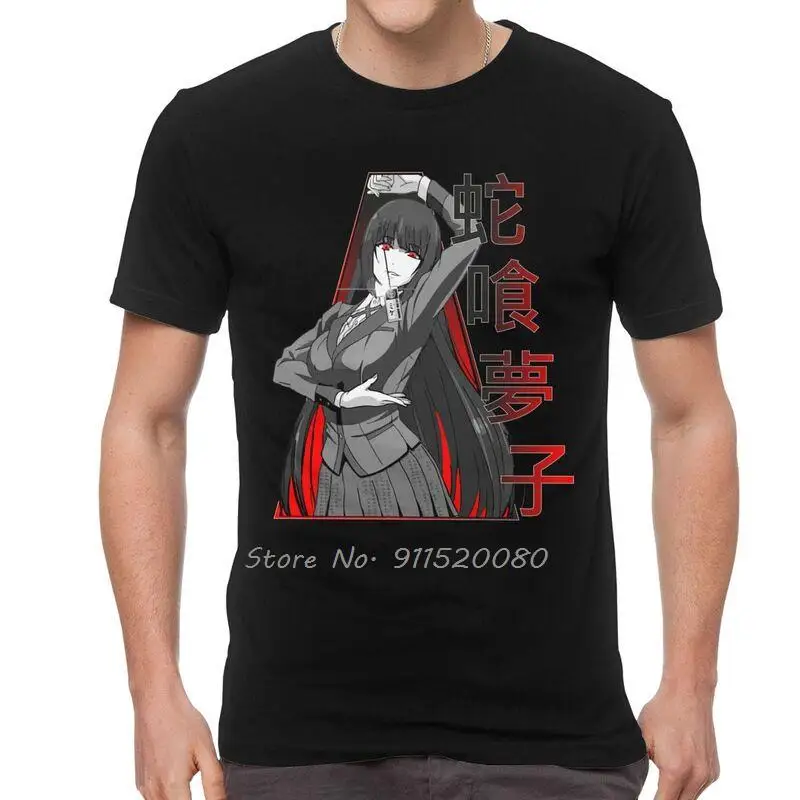 

Kakegurui Tshirt Men Tee Tops Cotton T Shirt Short Sleeve Anime Manga Yumeko Jabami T-shirt Gift Harajuku Streetwear
