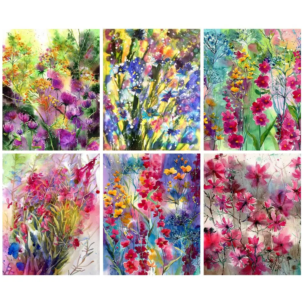 

DIY Digital Oil Painting Colourful Flower Handpainted Art Wall Bedroom Living Room Home Decor Kids Room Decoration Unique Gift