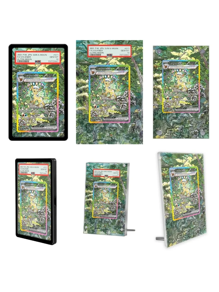 Фото Карты с покемонами, дисплей PTCG Leafeon ex, коллекция аниме, игровая коллекция, расширяющиеся художественные подарки, акриловый защитный чехол, брелок, игрушки №1