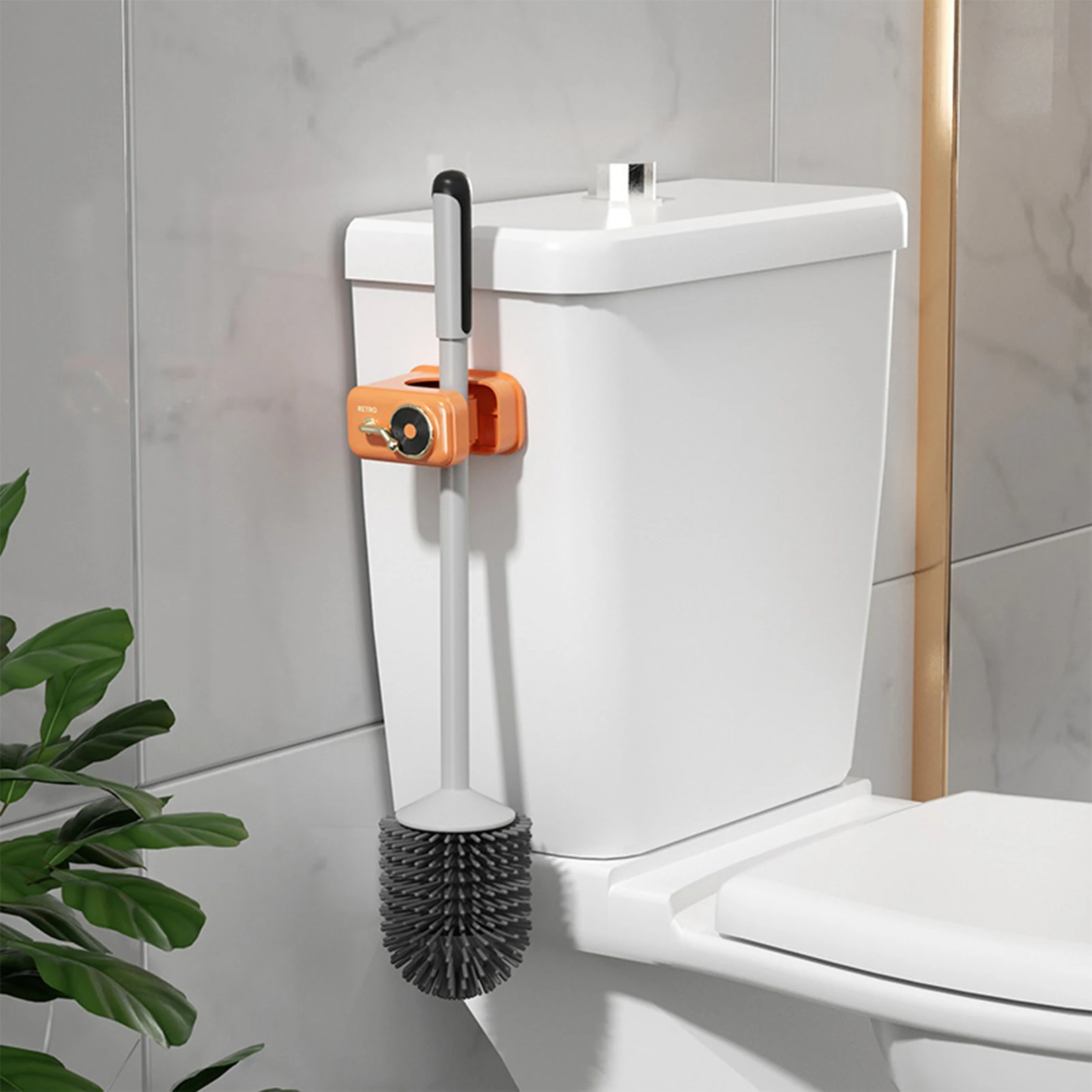 

Vintage Gramophone Mop Holder Wall Mounted Punch-Free Mop Clip for Bathroom Hanging Storage Rack Easy Installation 66CY