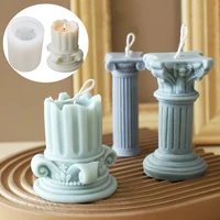 european style retro roman column candle silicone mold handmade diy baking molds plaster soap mould christmas gifts decoration