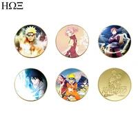 5pcsset japanese anime gold plated challenge coin metal decorative coin craft collection gift
