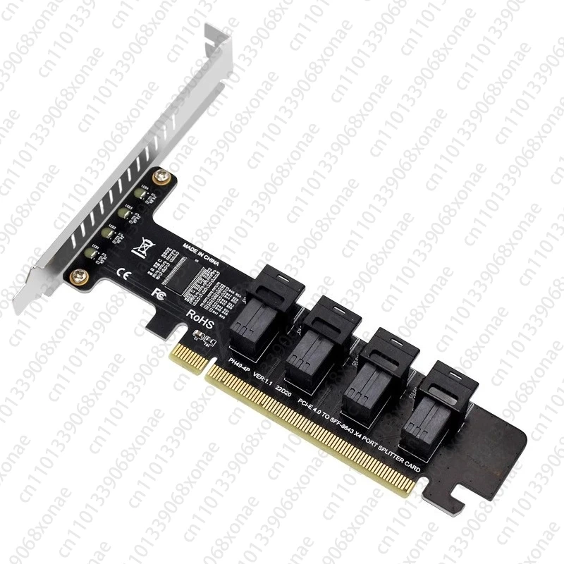 Плата расширения PCIeX16 с 4 портами U.2 NVME SFF-8643 SFF-8639 Разделенная карта PCI-e4.0 (art.: 3920cfe92f488) - 3920cfe92f488