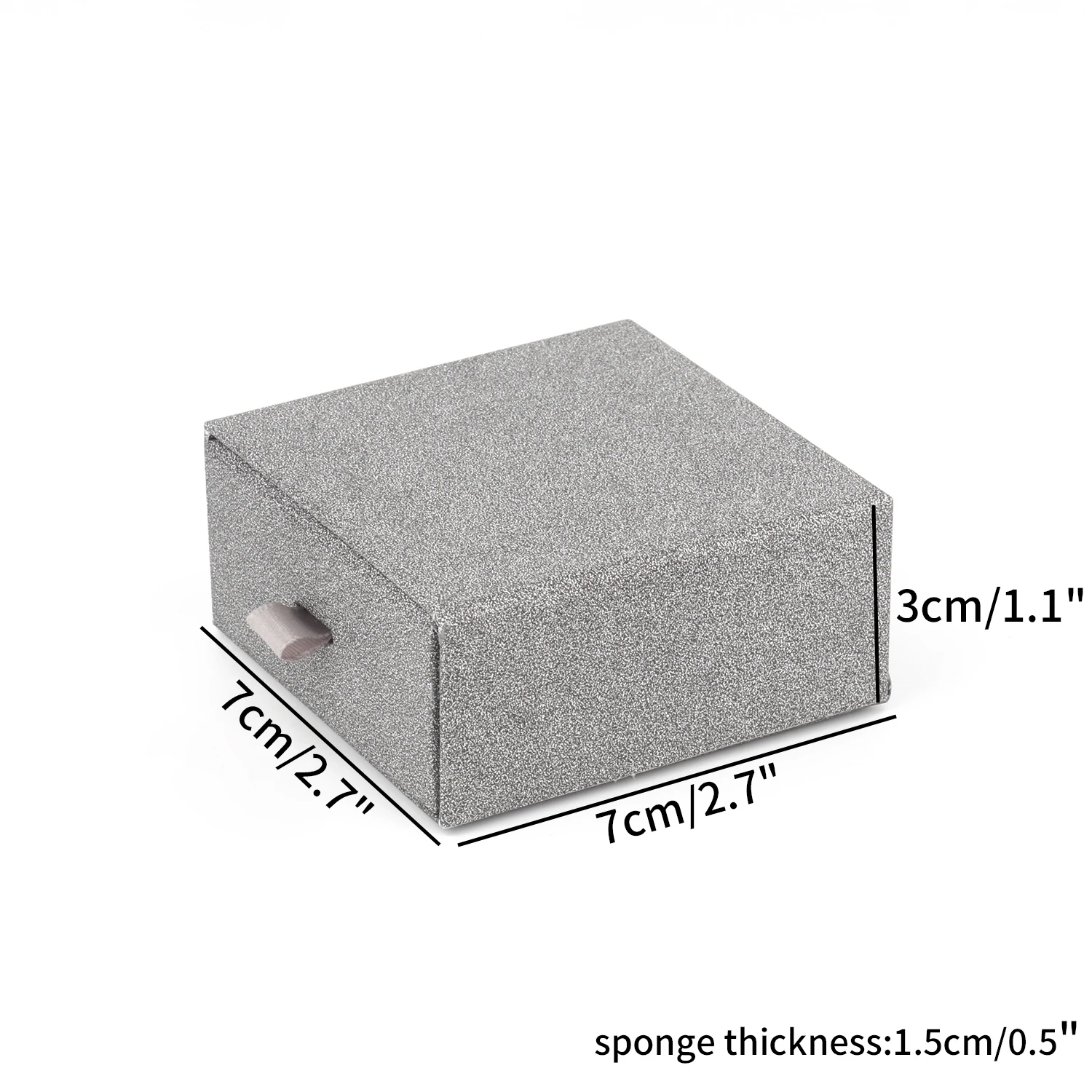 Блестящая серебряная бумажная подарочная коробка для украшений GMB724