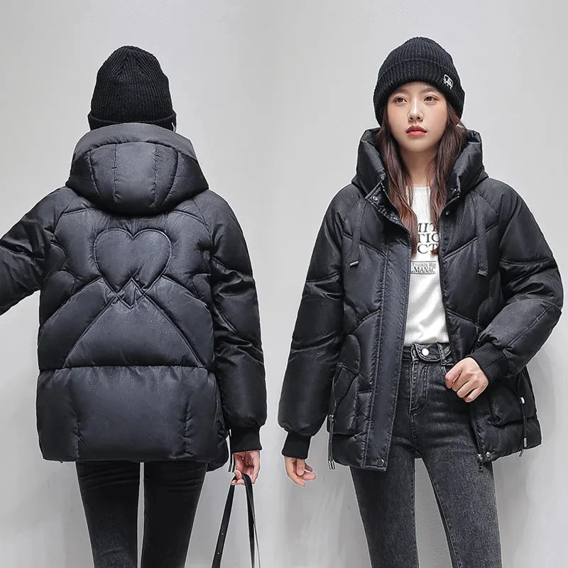 2022 New Winter Down Cotton Parkas Coats Womens Casual Hooded Cotton-padded Coat Jacket Winter Korean Warm Cotton Parkas Outwear