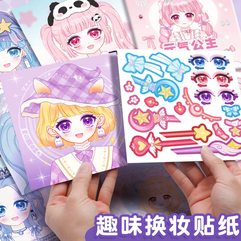 

Diy наклейки на одежду для девочек, детские игрушки, красивые наклейки для макияжа принцессы, мультяшный античный герой, макияж