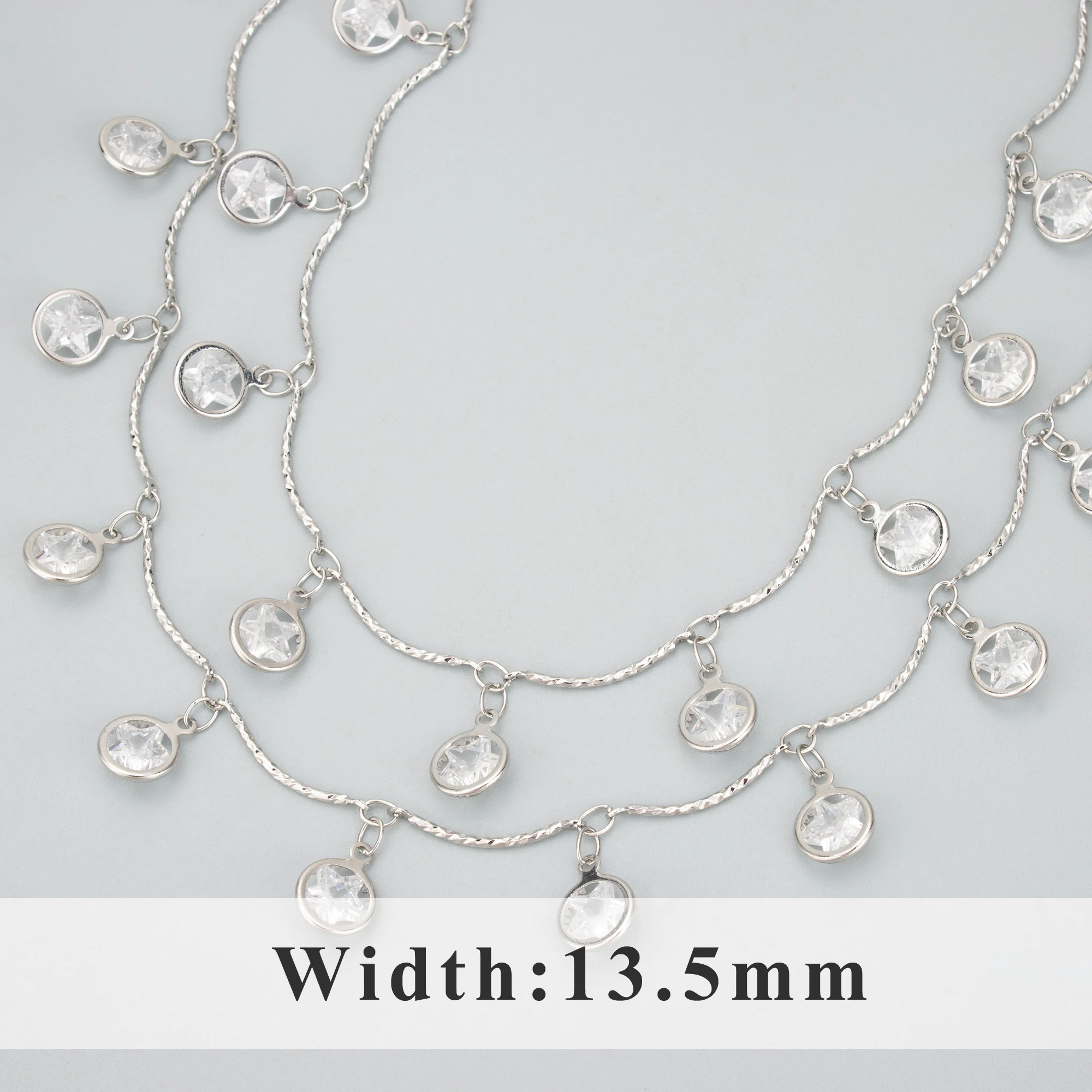 GUFEATHER C353 цепочка 18k покрытие золотом и родием медь никель без циркона шармы