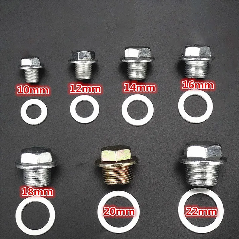 

Car oil pan oil drain screw gearbox bolt with gasket M12M14M16M18mm thread screw