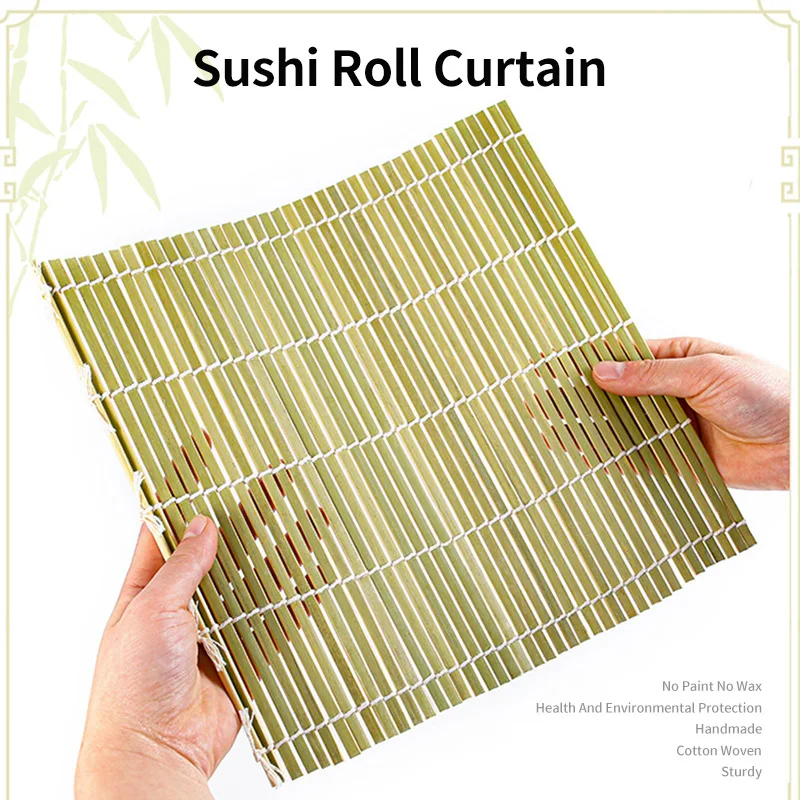 

Sushi Curtain Rolling Mat Making Rice Mold Rolls DIY Hand Maker Mold Cooking Accessories Kitchen Gadgets Bamboo Sushi Maker Tool