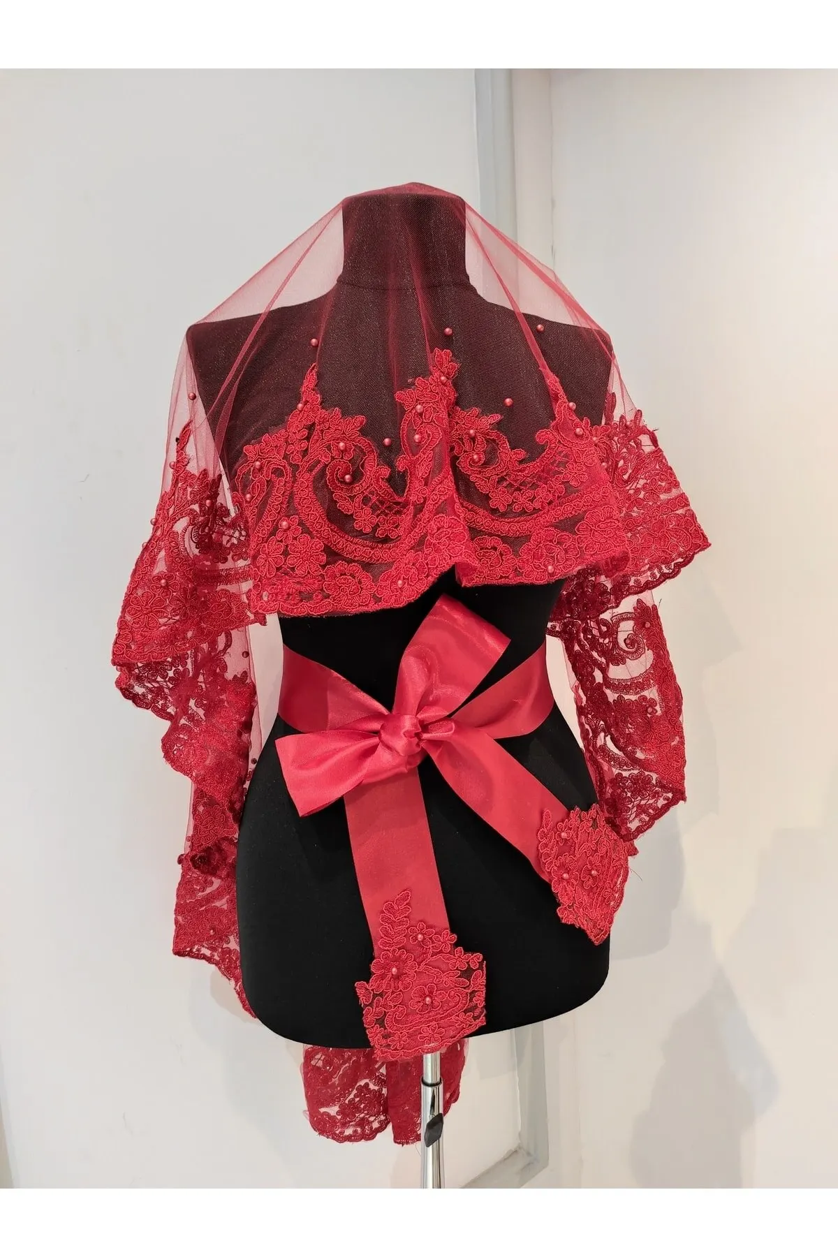 

Bridal Accessories Red Pearl emared Bridal Veil Bridal Bridal Veil And Bridal Sash Wedding For Bride And Bride