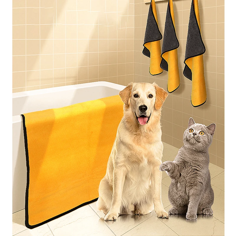 Быстросохнущее полотенце для кошек и собак, одеяло из супер волокна, сильно поглощает воду, одеяло для кошек и собак, полотенце с антипригар...