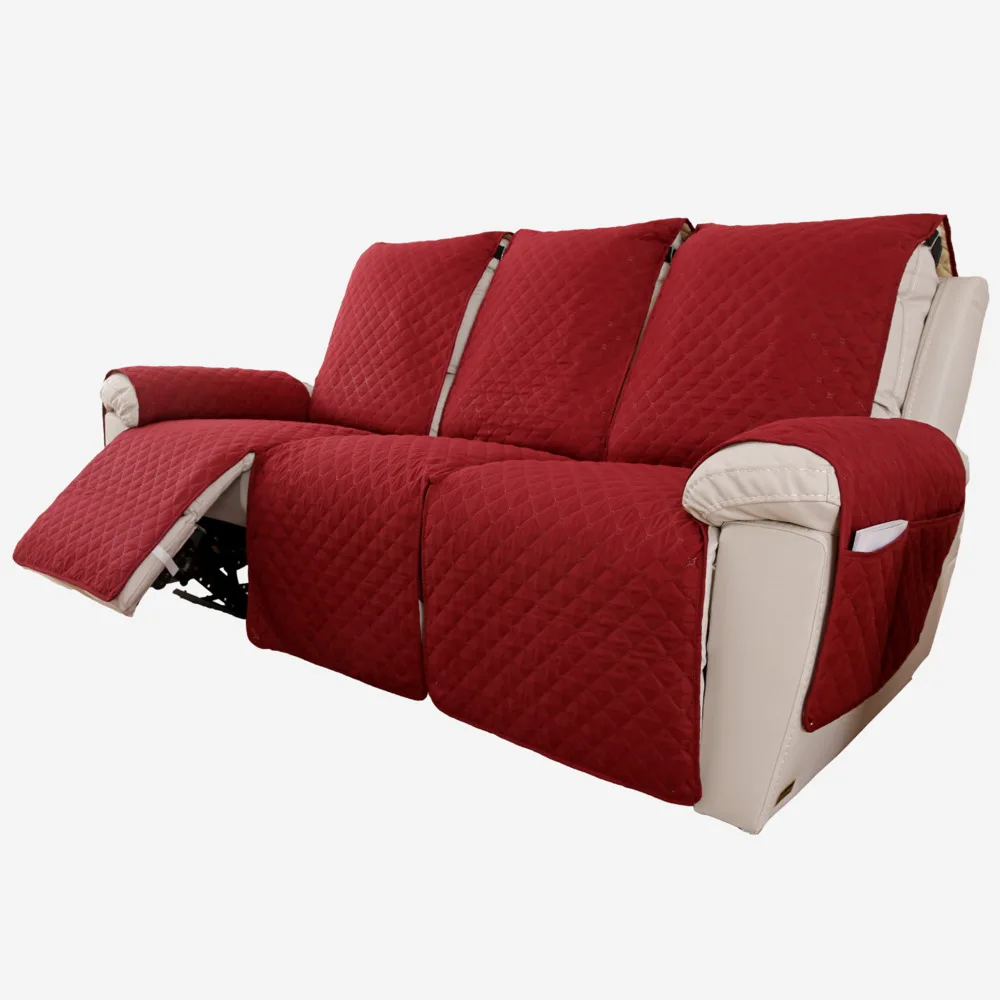 

Recliner Sofa Cover Recliner Chair Cover Pets Dogs Relax Armchair Cover Furniture Protector with Side Pocket 3 Seater