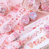 3m pet tape strawberry bunny battle series girl heart ins small animal creative hand account sticker stationery tape