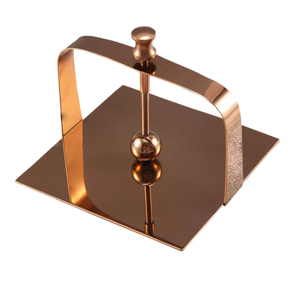 

1Pc Tissue Holder Napkin Stand Serviette Holder Tissue Organizer (Rose Gold)
