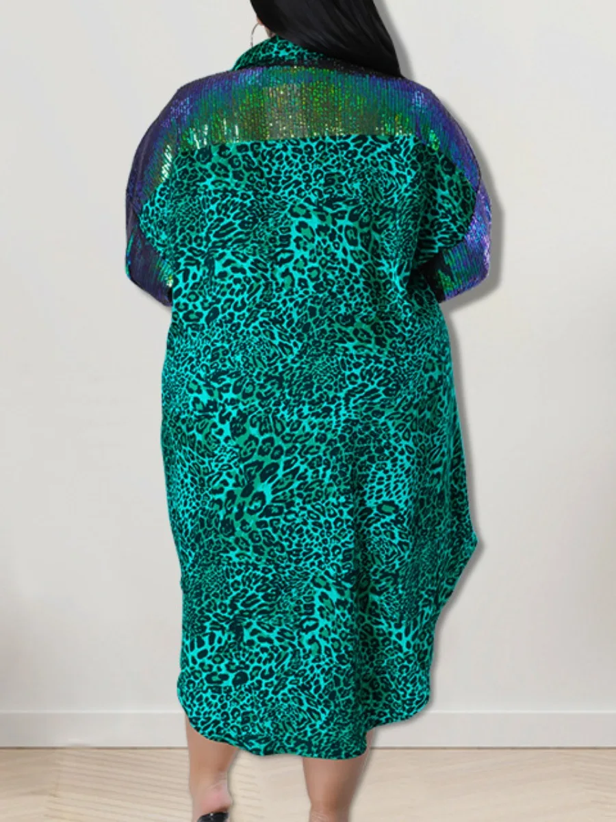 Рисунок 4 - Женское платье-рубашка с леопардовым принтом