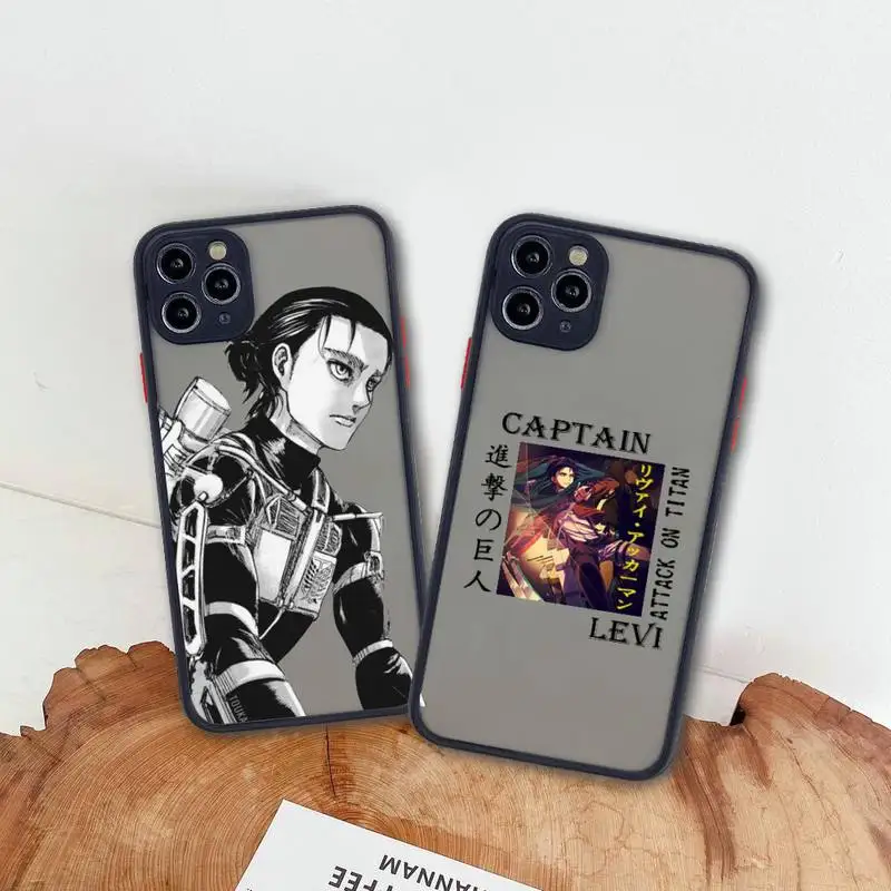 

Anime Japanese Attack On Titan Phone Case For iphone 13 12 11 Pro Max Mini XS 8 7 Plus X SE 2020 XR Matte Transparent Cover