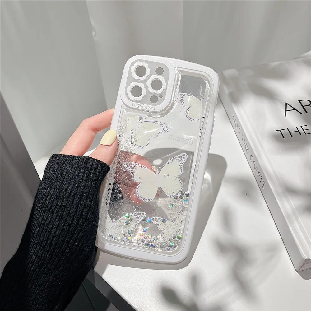 Блестящий динамический жидкий Мягкий силиконовый чехол для телефона iPhone 13 12 11 Pro