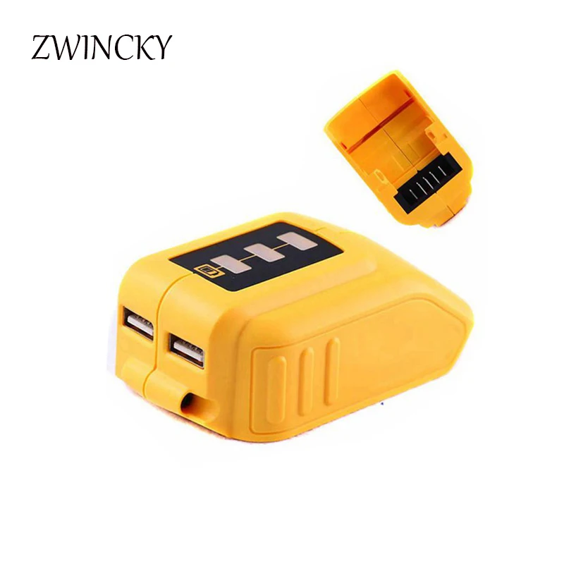 

Hot USB Converter Charger For DEWALT 14.4V 18V 20V Li-ion Battery Converter DCB090 USB Device Charging Adapter Power Supply