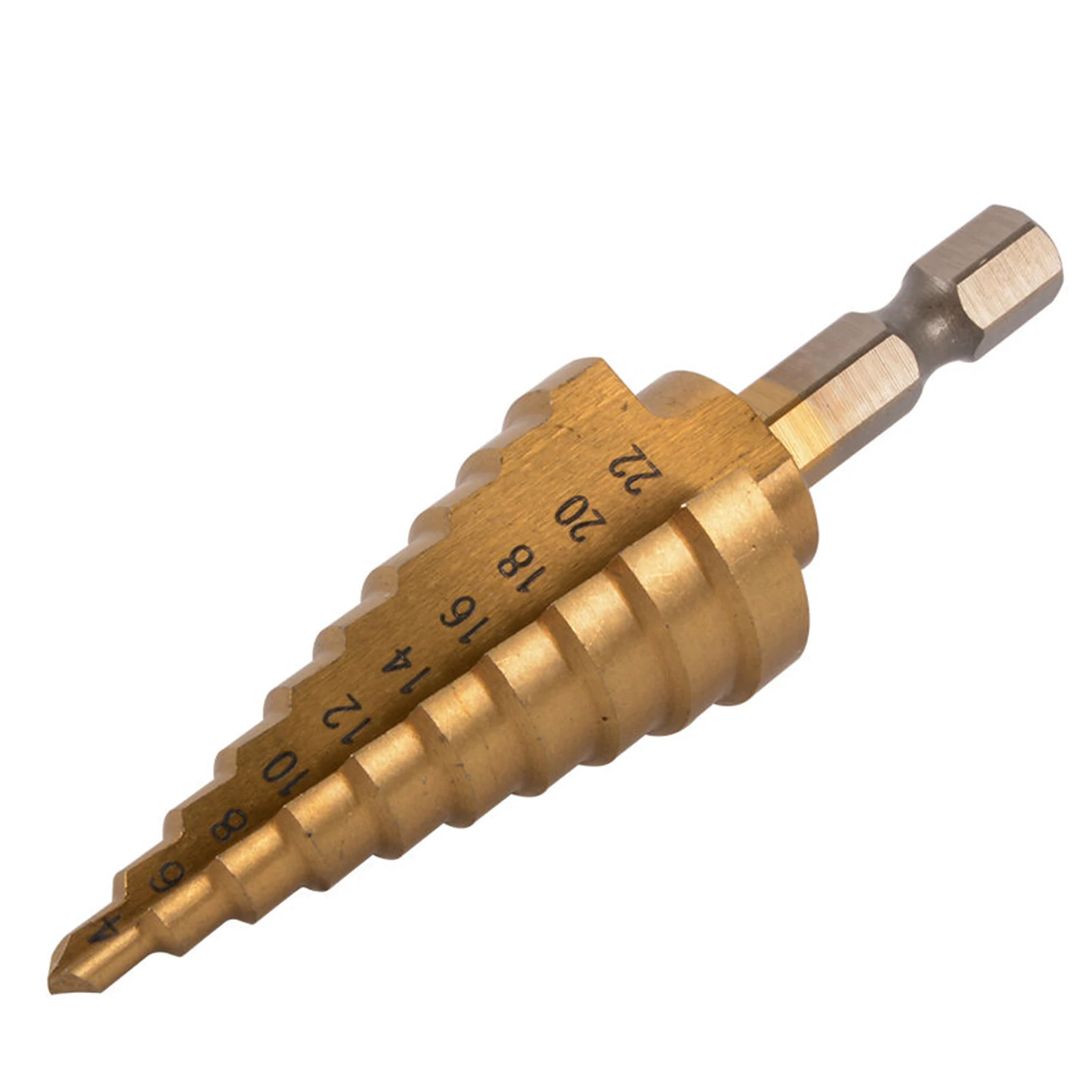 1Шт Быстрорежущее стальное ступенчатое конусное сверло 4-22 мм HSS с шестигранным