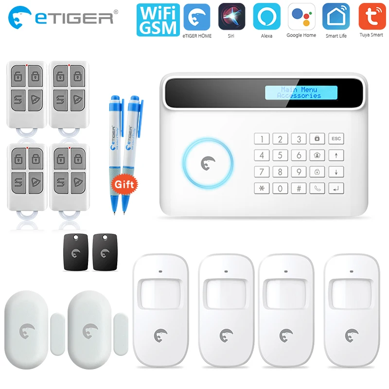 

Etiger S4 Plus Tuya Smart WiFi/GSM Security Motion Detector Home Smart SMS Alarm System Home security system