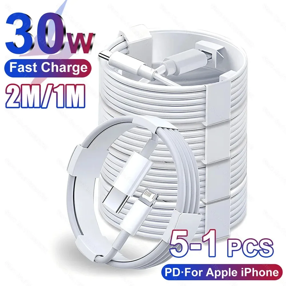 Кабель для быстрой зарядки Chtun Apple iPhone 30 Вт USB C Lightning Разъем Максимальный ток 2 4 А