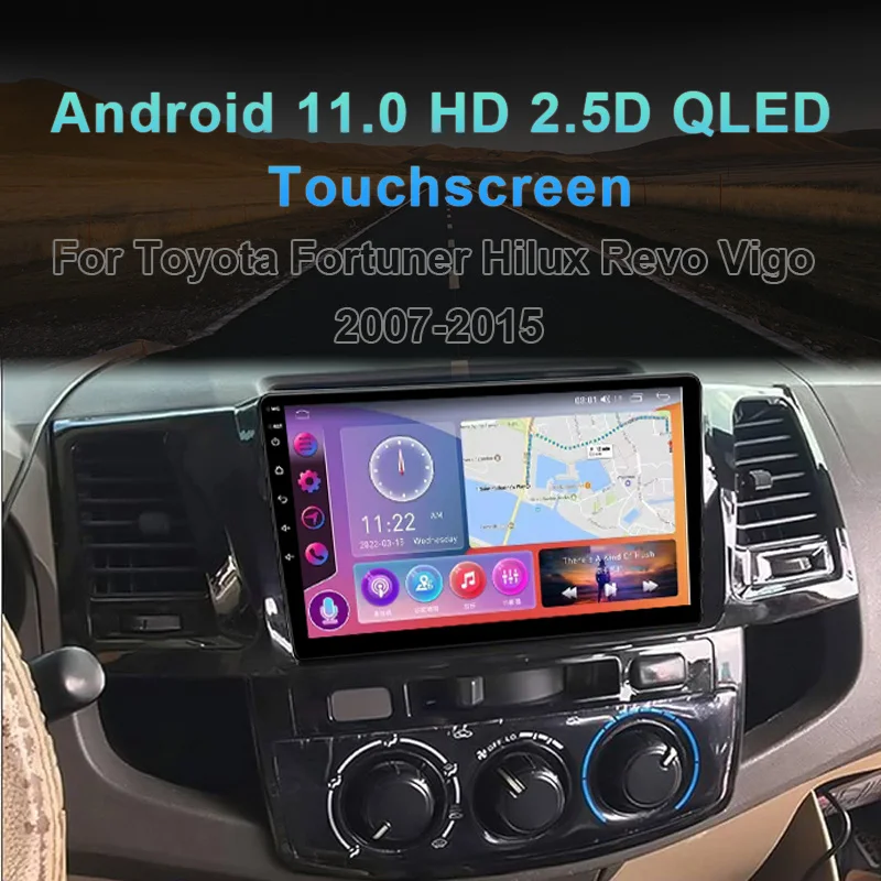 Автомагнитола MAMSM Android13 для Toyota Fortuner HILUX Revo Vigo 2007-2015 г. мультимедийный видеоплеер