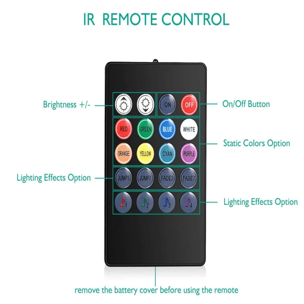 Продажа Светодиодная ленсветильник RGB для салона автомобиля, декоративная лампа для создания атмосферы с дистанционным голосовым управлением, 4 х45 ...