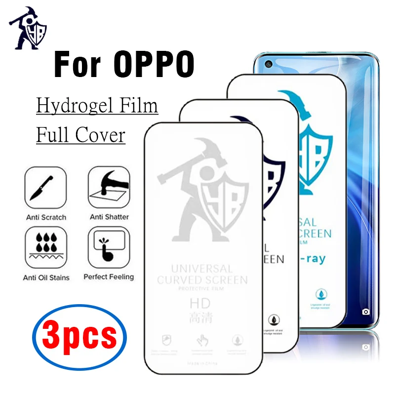 

Гидрогелевая Защитная пленка для OPPO A57 A58 A77 A91 A9 Find X2 X3 X5 Reno 3 4 5 6 7 8 Pro, не стекло, 3 шт.