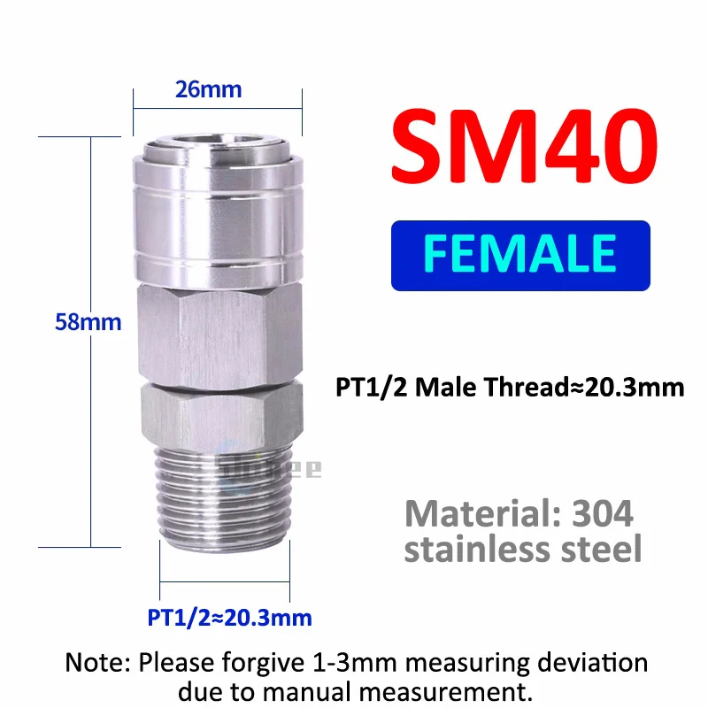 

Фитинги из нержавеющей стали 304 SM40 + PH20