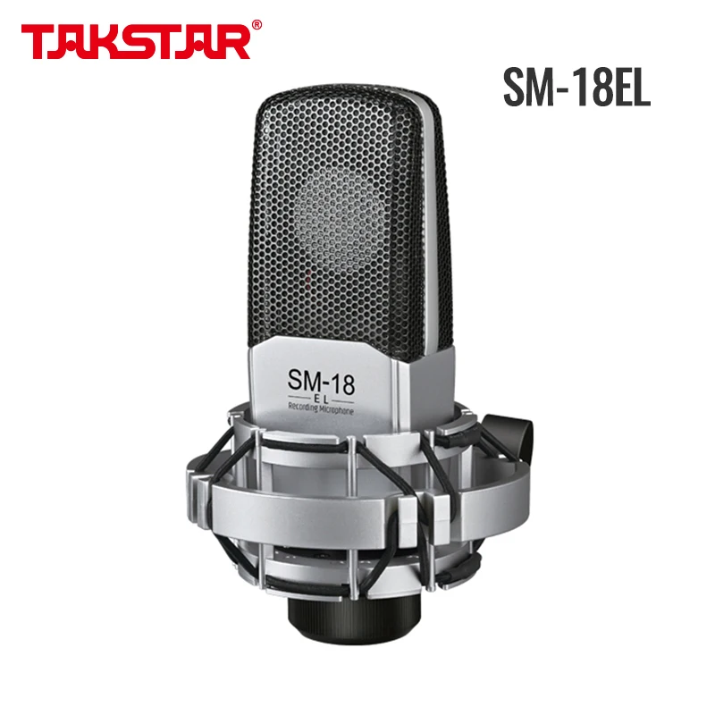 

Takstar SM-18 EL Cardioid Vocal Condenser Microphone Perfect for Studio Podcasting & Streaming XLR Output Includes Shock Mount