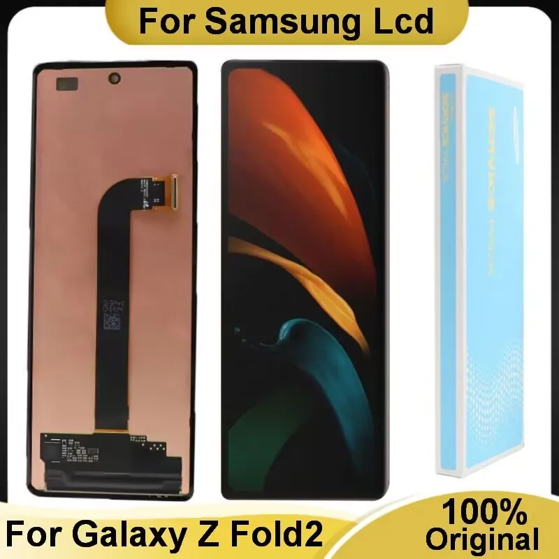 Original Fold2 AMOLED LCD For Samsung Galaxy  Z Fold 2 5G F9160 F916B F916U F916N F916W Display Touch Screen Digitizer Assembly