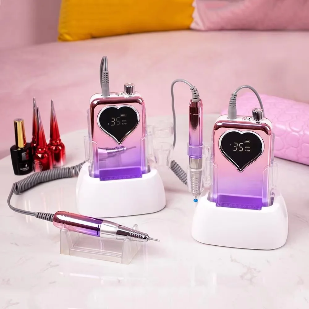 

Portable Mobile Professional Nail Drill Rechargeable Cordless Efile Electric Nail File Machine Manicure Supplier